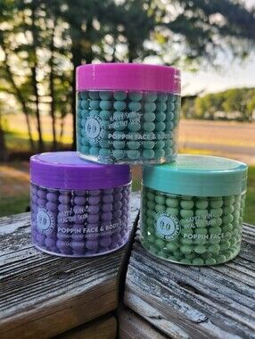 Poppin Face & Body Beads - Green, Purple, Teal, Pick 1